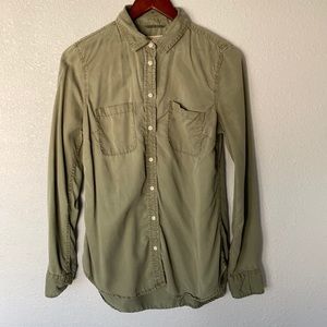 Merona olive green soft button down